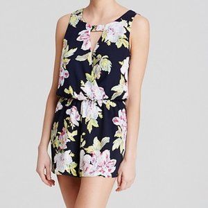Vintage Havana Navy Floral Open Back Romper